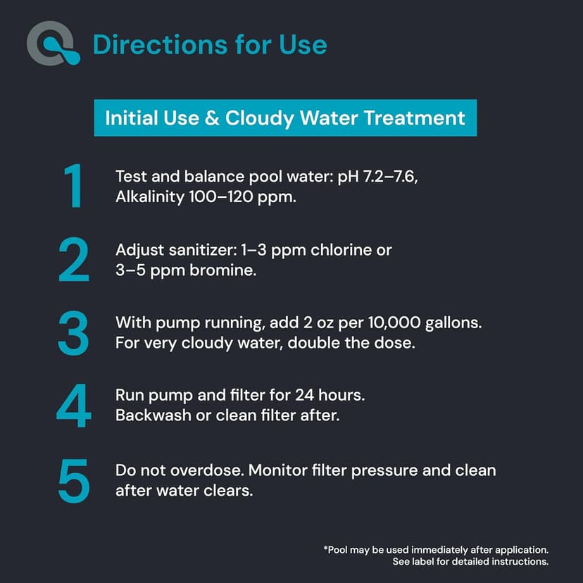 Pool Clarifier for Saltwater Pools - Pool Water Clarifier to Support Water Clarity in Inground and Above Ground Pools - Made in USA - AquaDoc - 32oz