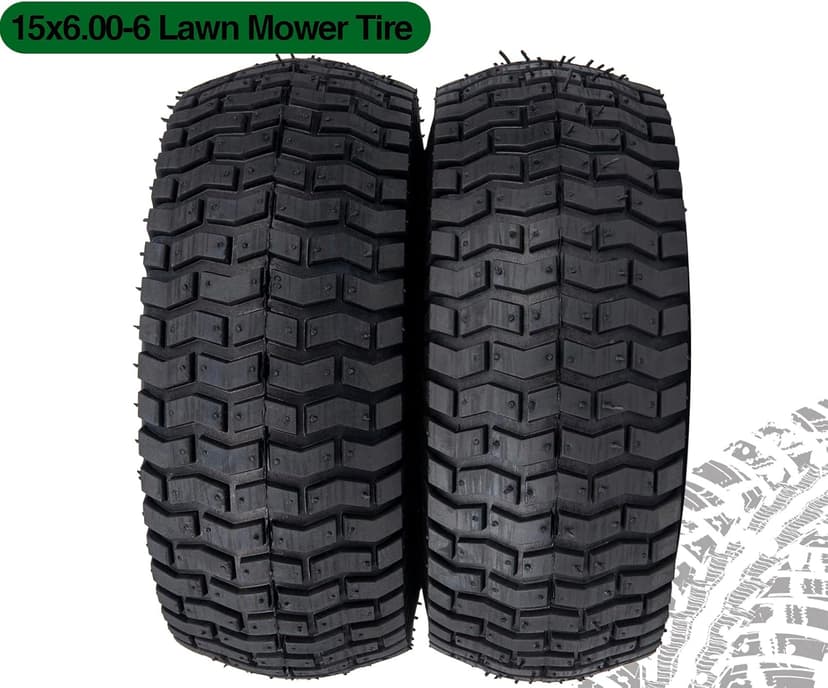 15x6.00-6 Lawn Mower Tire and Wheel Front Tire Compatible with John Deere Craftsman Husqvarna Riding Mowers Lawn Tractors