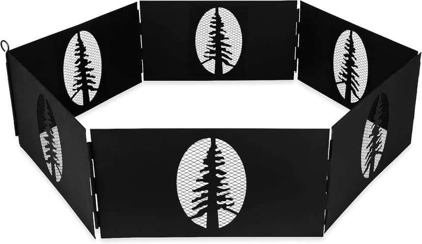 Camco Heavy Duty Steel Campfire Ring - 27"" Wide with Hinged Construction, Portable Collapsible Design is Easily Transportable, Comes with Storage Bag - (51091)", Black