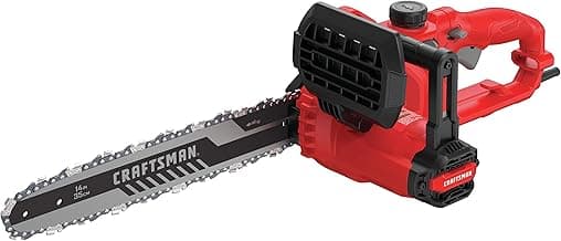 CRAFTSMAN Chainsaw, 14 Inch, 8 Amp, Corded (CMECS614)