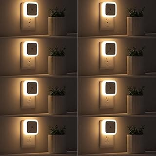 Sujeet Night Light, Night Lights Plug into Wall 8-Pack, Plug in Night Light, Dusk to Dawn Nightlight Led Night Lights for Bedroom, Bathroom, Hallway Warm White