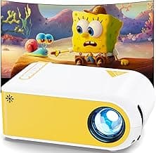 KSAN Mini Projector, Projector with WiFi and Bluetooth, Portable Movie Projector for Outdoor use, Built-in Speaker, 1080P Support Small Bedroom Video Projectors Compatible with Phone /TV Stick /PC