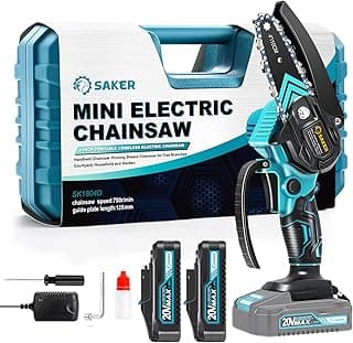 Saker Mini Chainsaw,Portable Electric Chainsaws Cordless,Small Handheld Chain Saw Pruning Shears Chain Saws for Tree Branches,Father's Day Gift for for Men Dad Husband Women,Courtyard and Garden