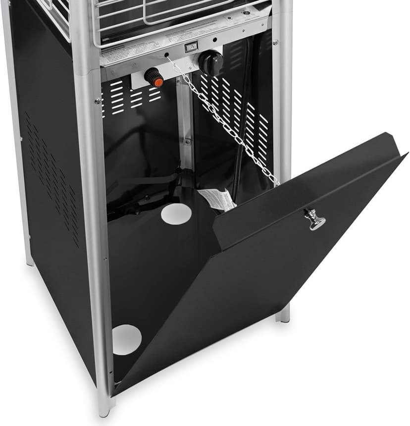Outdoor Propane Patio Heater - Commercial LP Gas Porch & Deck Heater - Black