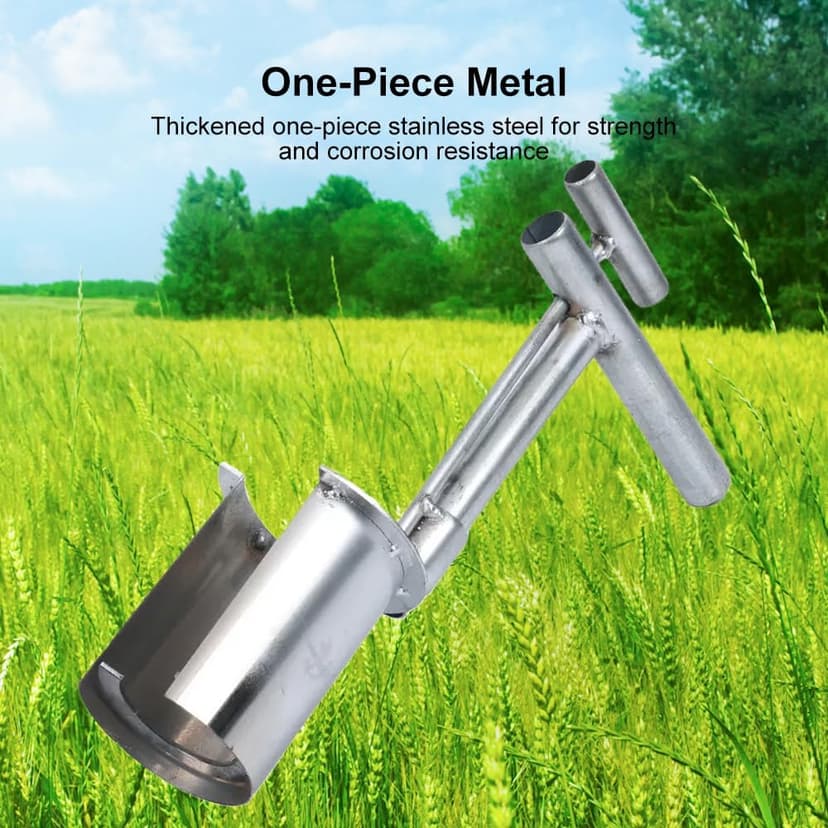Garden Barrel Transplanter, 2025 New Plant and Fruit Tree Seedling Transplanter, Stainless Bulb Planter Tool for Transplanting, Planting, Hand Seedling Transplanter Garden Digging Tool (1 PCS)