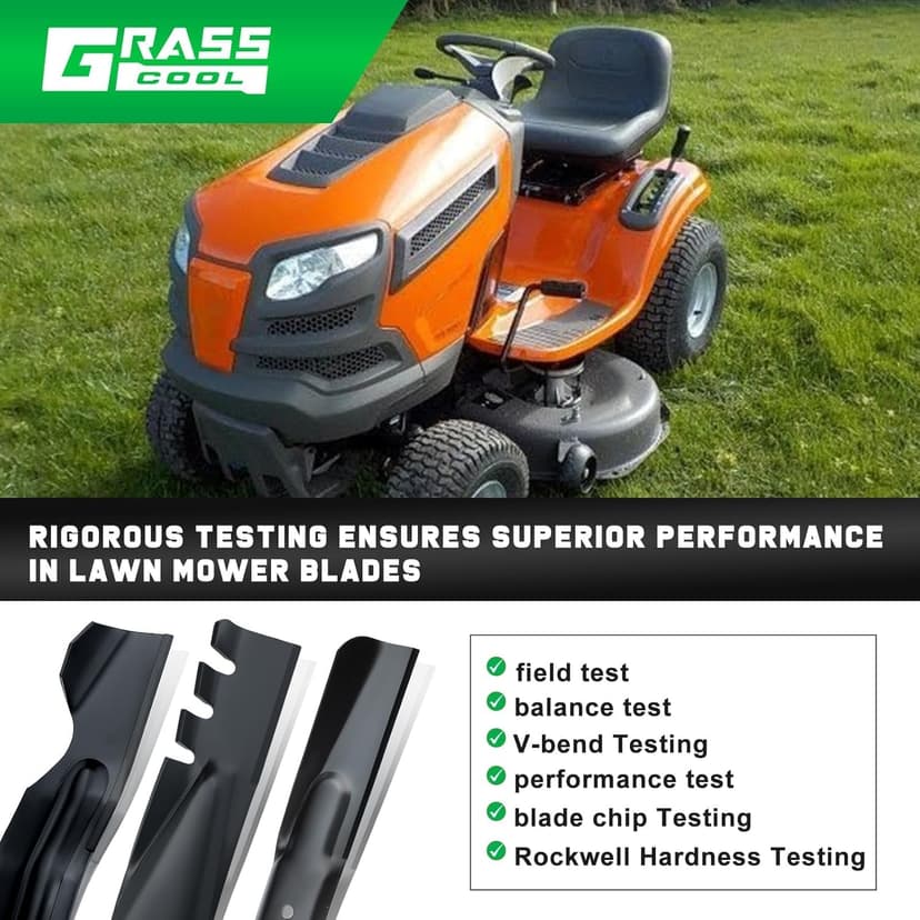 42 Inch Mower Blades for Craftsman LT1000 LT2000 T110 YT3000 138971 532138971 Poulan Pro 42" Deck Riding Mower Lawn Tractor PP19A42 Husqvarna YTH18542 (5 Point Star)