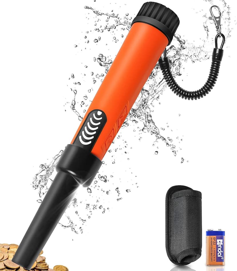 Metal Detector Pinpointer for Adults Kids, Handheld Metal Detector Wand for Precise Targeting, Fully Waterproof Underwater Detector with LCD Screen, 360° Detection, 3 Alert Modes, MD-880
