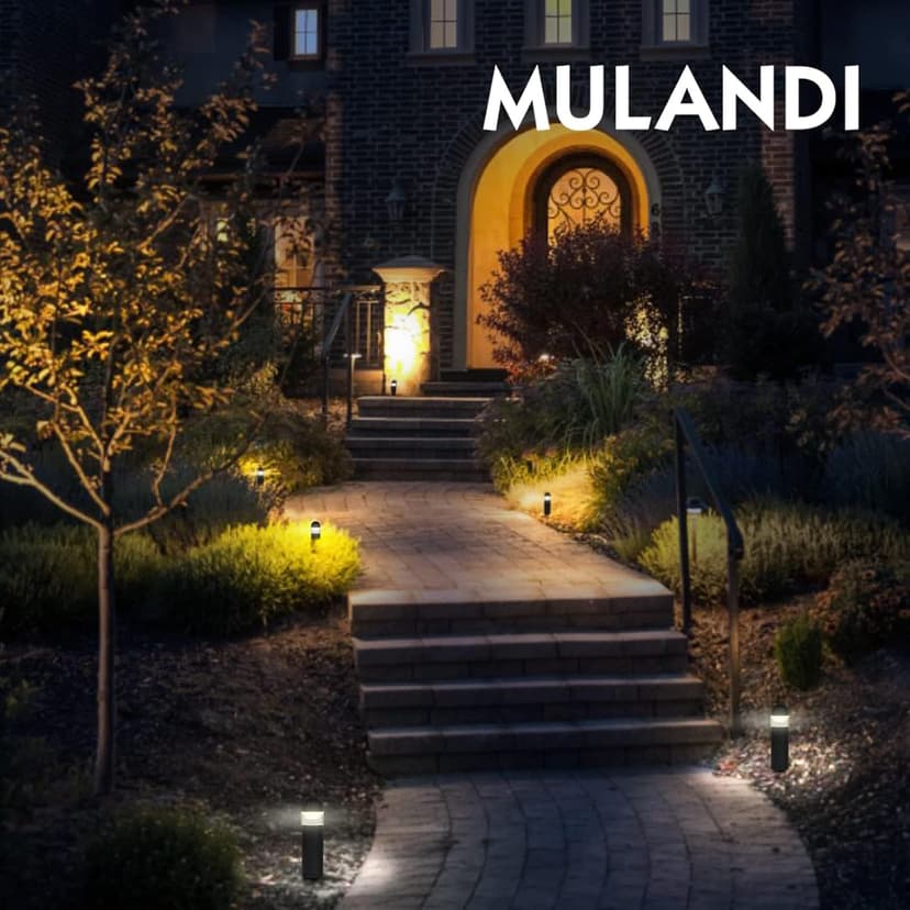 LED Landscape Bollard Pathway Light, 2W, DC 12V Low Voltage Path Lighting Outdoor Waterproof, Die-Casted Aluminum Housing for Garden Light, 3000K Warm White Pack of 4
