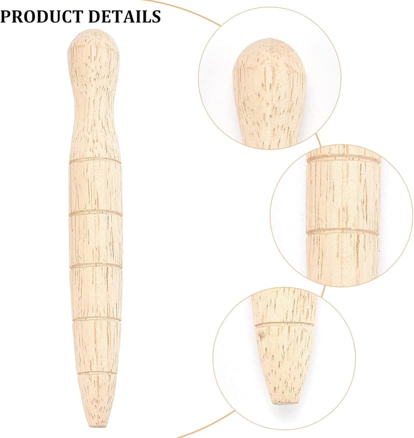 CHGCRAFT 5Pcs Wooden Plant Dibber Wood Garden Dibber seedsDibbler Dibber Bulb Seedling Planting Tools Gardeners Planting Tool for Seedlings
