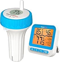 ThermoPro Digital Pool Thermometer Floating Easy Read, Large Size Water Thermometer for Cold Plunge, IPX8 Waterproof Water Temperature Monitor for Hot Tub/Ice Bath/Swimming Pool/SPA/Aquarium/Pond