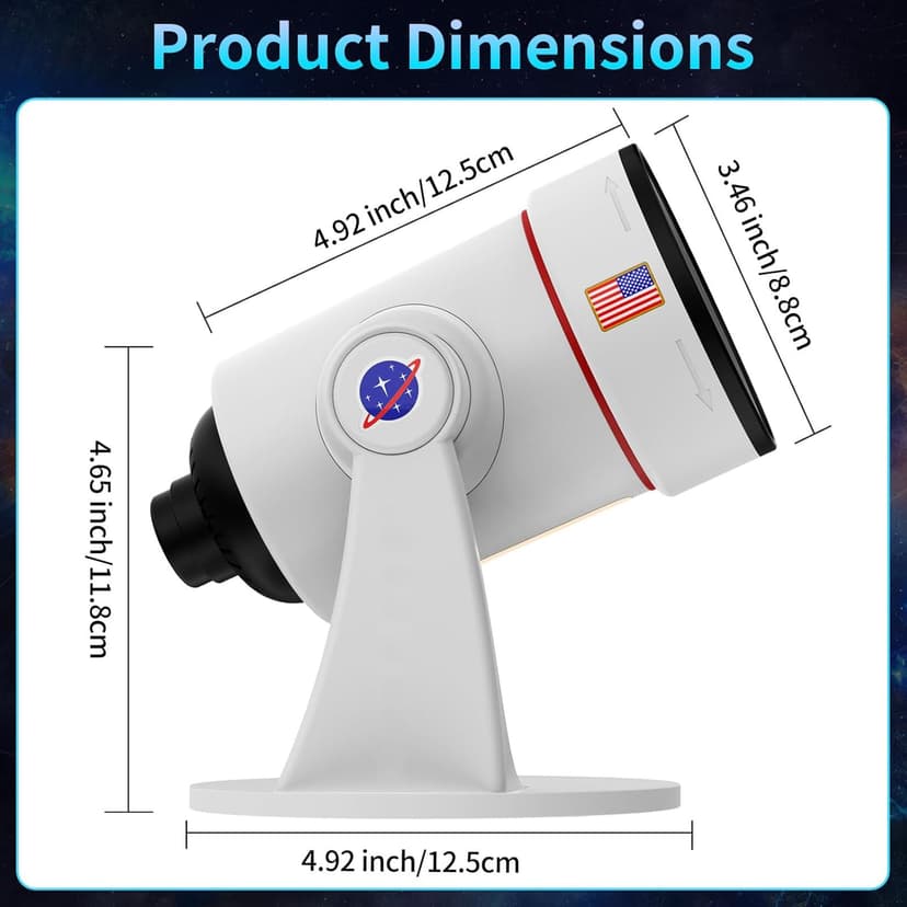 [2025 Upgraded] Galaxy Projector, HD Brighter Wider Projection Planetarium Star Projector with 7-Color Night Light Realistic Starry Sky Space Solar System Moon Nebula for Bedroom Ceiling Room Decor