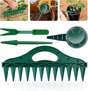 Seed Spreader 4PCS Sowing Seeds Dispenser Set Mini Seed Dispenser for Small Seeds Handheld Seed Planter Tool Seed Dibber Multifunctional Seed Spacer Gardening Tools