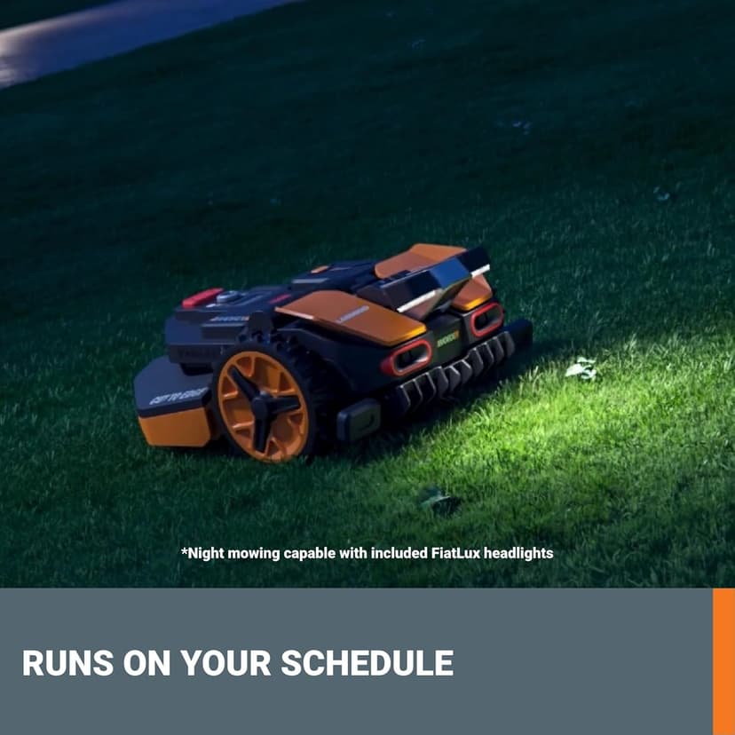 WORX Landroid Vision Robotic Lawn Mower, Wire Free Robot Mower with Active Obstacle Avoidance, WiFi & Bluetooth Connection, APP Control, 1 Acre, WR235