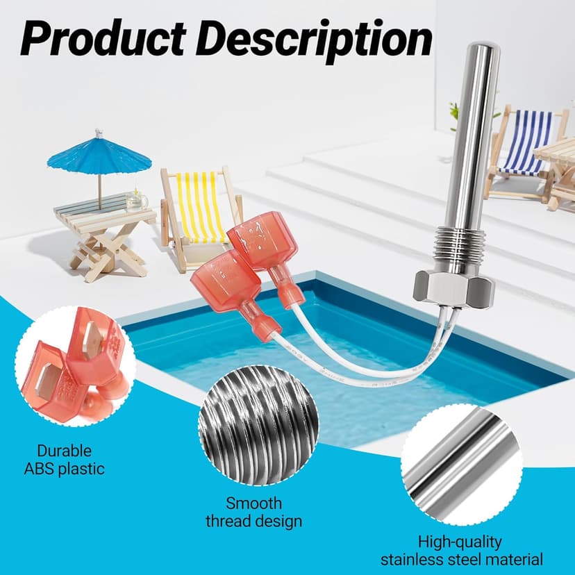 Funmit 42002-0024S Stack Flue Sensor Replacement for Pentair Sta-Rite MasterTemp Max-E-Therm Pool and Spa Heater Electrical System SR200 SR333 SR400