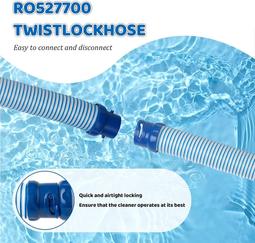 One Year Warranty 5 Pack Premium R0527700 Pool Cleaner Hoses, Twist Lock Pool Vacuum Hose Replacement Kit Compatible with Zodiac Baracuda MX6,MX8,X7,T3,T5 Swimming Pool Cleaner
