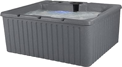 Aqualife Current 4-Adult Outdoor Hot Tub, Uses Standard Outlet, 14 Hydrotherapy Jets, Underwater Led Lighting, Cover Included