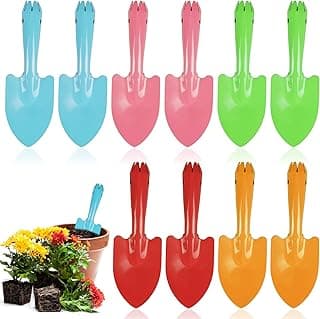 Mini Colorful Trowel Metal Garden Hand Shovels, 10 pcs Garden Tools for Kids Teens Adults Soil Planting Sand Box