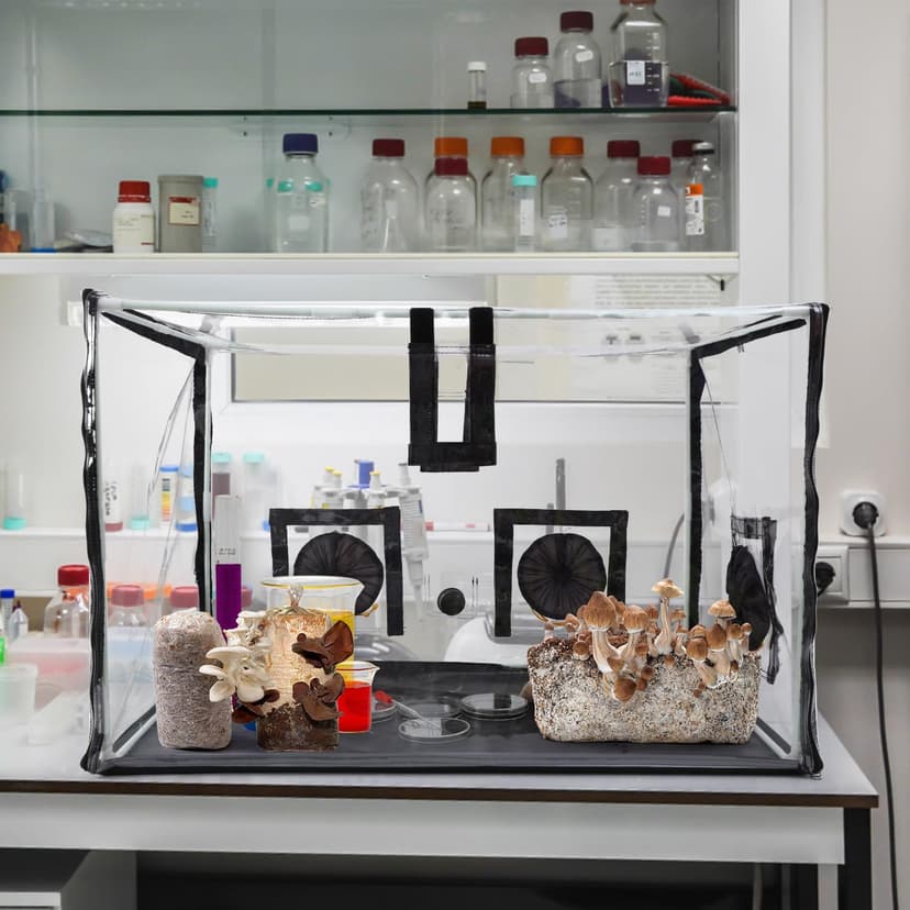 Large Still Air Box Mushroom Mycology Fume Hood Propagation StationsGrow Kit Mushroom Grow Bags Your Monotub Kit Mushroom Planting BagTent for Spores Horticulture Supplies （31.5 * 20.5 * 20.5inch）