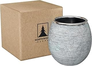 Sauna Aromatherapy Stone Cup - Essential Oil Diffuser - Natural Rock with Stainless Steel Bowl