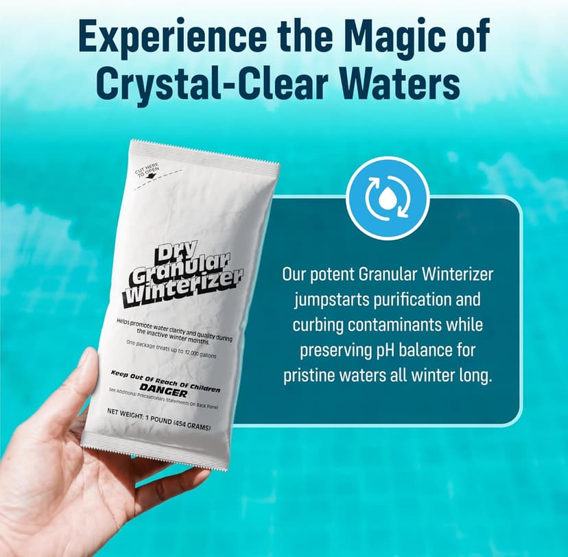 Winter Closing Kit - Winterizing for Above Ground & In-Ground Pools up to 12,000 Gallons: Protect Your at The end of Season with Our 3-in-one Maintenance