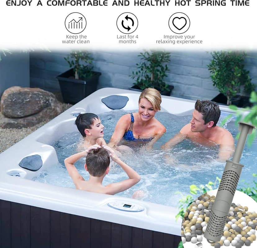 ROYOR Hot Springs Silver Ion Cartridge - Spa Mineral Sticks for Hot Tub, Spa Silver Ion Cartridge for Spa Hot Tub, 2 Pack