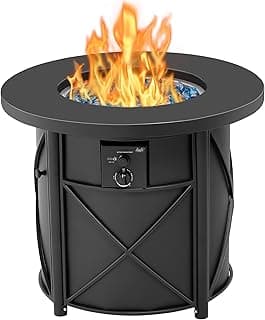 BALI OUTDOORS 50000 BTU Propane Fire Pit for Outdoor, 30 in Fire Pit Table Outdoor, Round Firepits for Outside Backyard, Patio