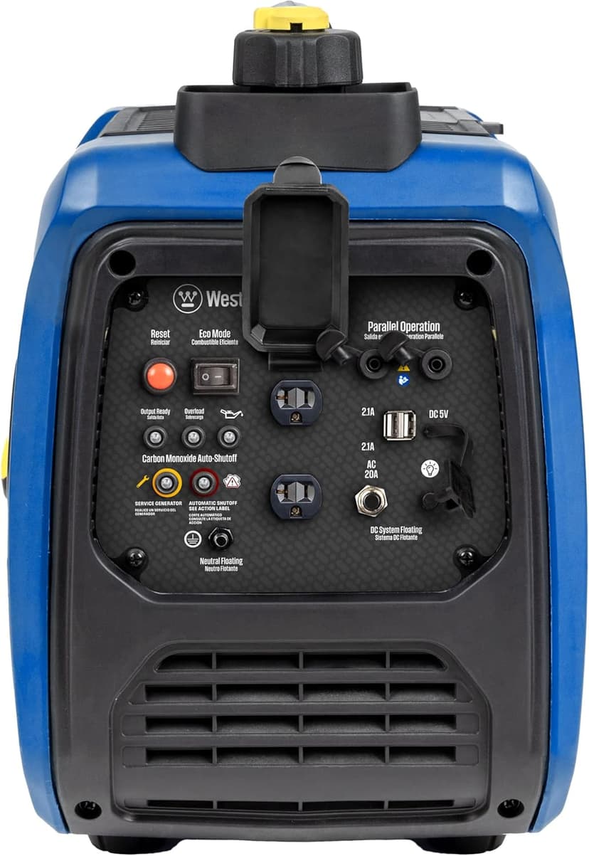 Westinghouse 1500 Peak Watt Super Quiet & Lightweight Portable Inverter Generator, Gas Powered, CO Sensor, Parallel Capable, Long Run Time,Blue