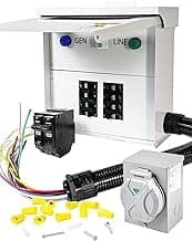 30Amp Transfer Switch Kit with Multiple 50A, 20A, 30A, 15A Circuit Breakers, Dual Power Manual Transfer Switch, 8 Circuits, with Resistant Power Inlet Box