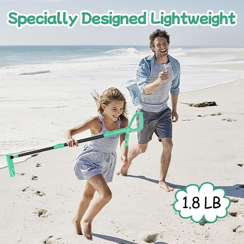 OMMO Metal Detector, Rechargeable Built-in Battery Kids Metal Detector with Funny LCD Display, Adjustable Metal Detectors for Kids with IP67 Waterproof 6.5” Search Coil for Exploring Outdoor