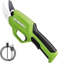 WORKPRO 7.2V Electric Pruning Shears, Battery Powered Pruning Shears, Cordless Tree Pruner, 0.8 Inch Cutting Diameter, Branch Cutter Gardening Scissors with Rechargeable Battery