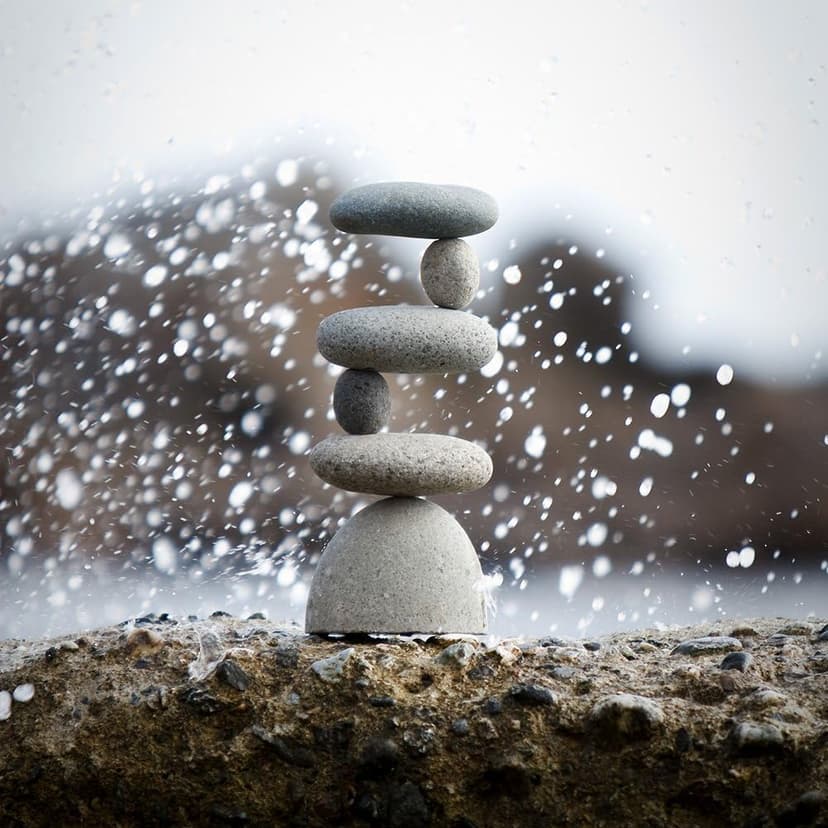 Small Side 2 Side Rock Cairn Sculpture Garden Decoration Zen Garden Pile Stone