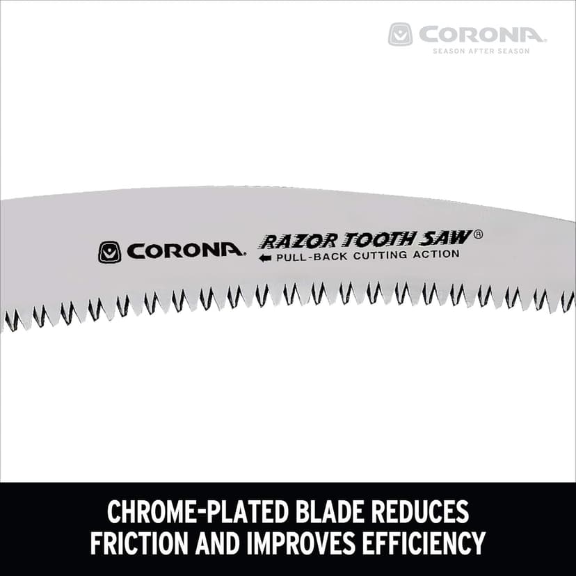 Corona Tools 14-Inch RazorTOOTH Pruning Saw | Tree Saw Designed for Single-Hand Use | Curved Blade Hand Saw | Cuts Branches Up to 8" in Diameter | RS 7395, Red/Black