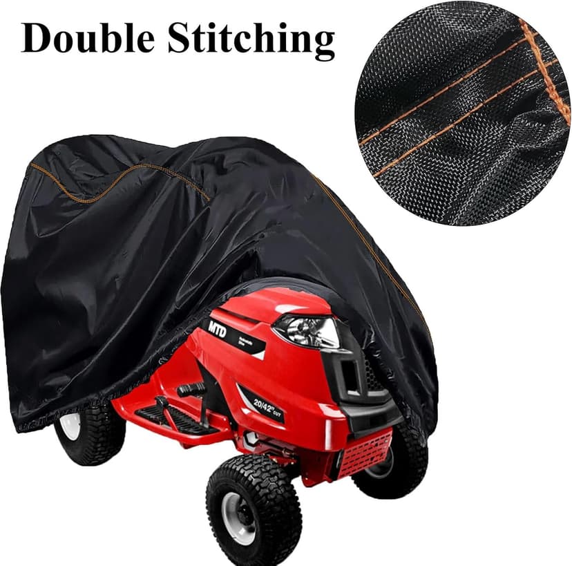 Riding Lawn Mower Cover Tractor 420D Compatible with up to 35 inch Decks Cub Cadet,Troy-Bilt,Husqvarna,MTD,Greenworks, EGO,Craftsman,Honda Windproof Outdoor with Storage