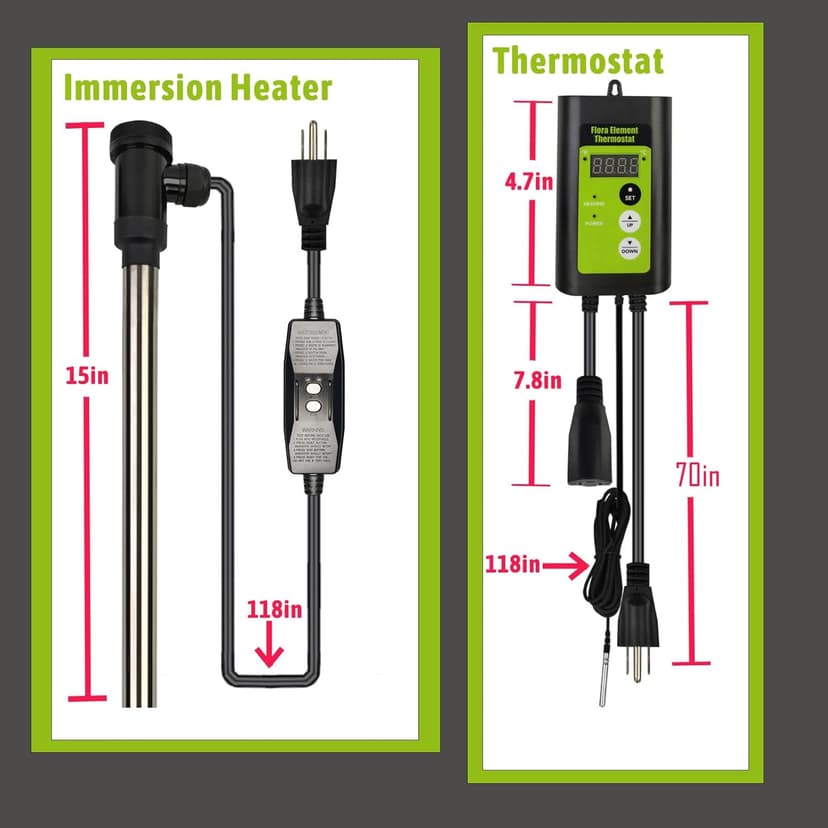 1300W Submersible Hot Tub & Pool Portable immersion Water Heater with Temperature Control and GFCI Leakage Protection for Swimming Pools, Bathtubs, Buckets, Baptistries, and Most Liquids