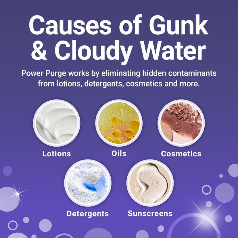 Power Purge Hot Tub Jet Cleaner w/Towel - Deep Hot Tub Cleaner for Jets, Tubes, Plumbing - for Standard & Inflatable Spas - Removes Gunk Buildup for Crystal Clear Water - Made in USA (Kit)