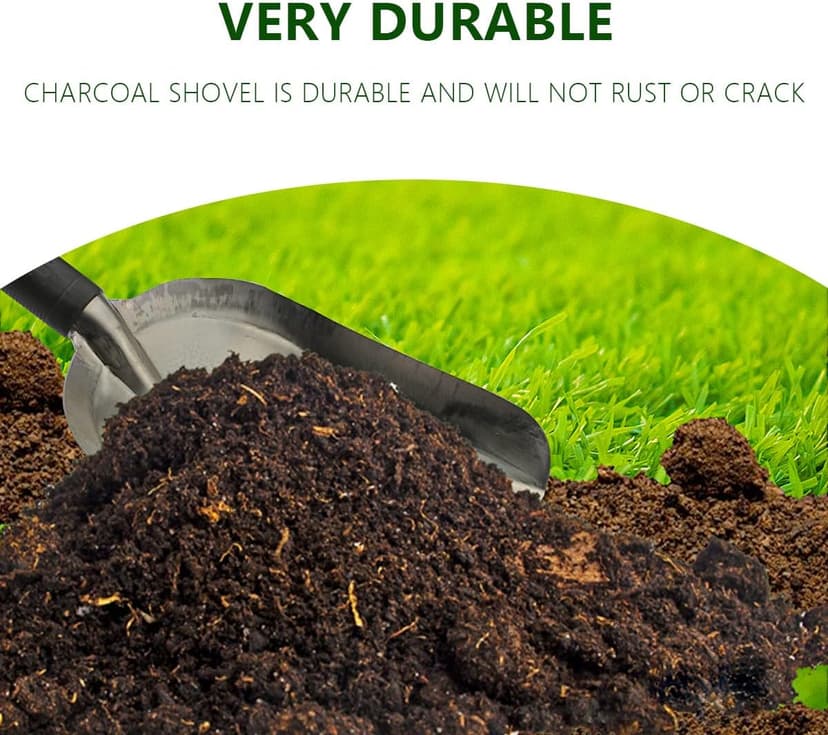 Soil Scoop Stainless Steel Transplanter Trowel Bend Proof Garden Tools Loose Multi Function Shovel Coal Shovel with Comfort Soft Non Slip Handle Garden Gift for Fertilizer, Transplanting, Digging