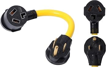 ONETAK NEMA 6-50P to 10-30R 240V 30 Amp 3 Prong Male Plug to 3 Prong Female Outlet Receptacle Generator Welder Dryer Power Cord Adapter
