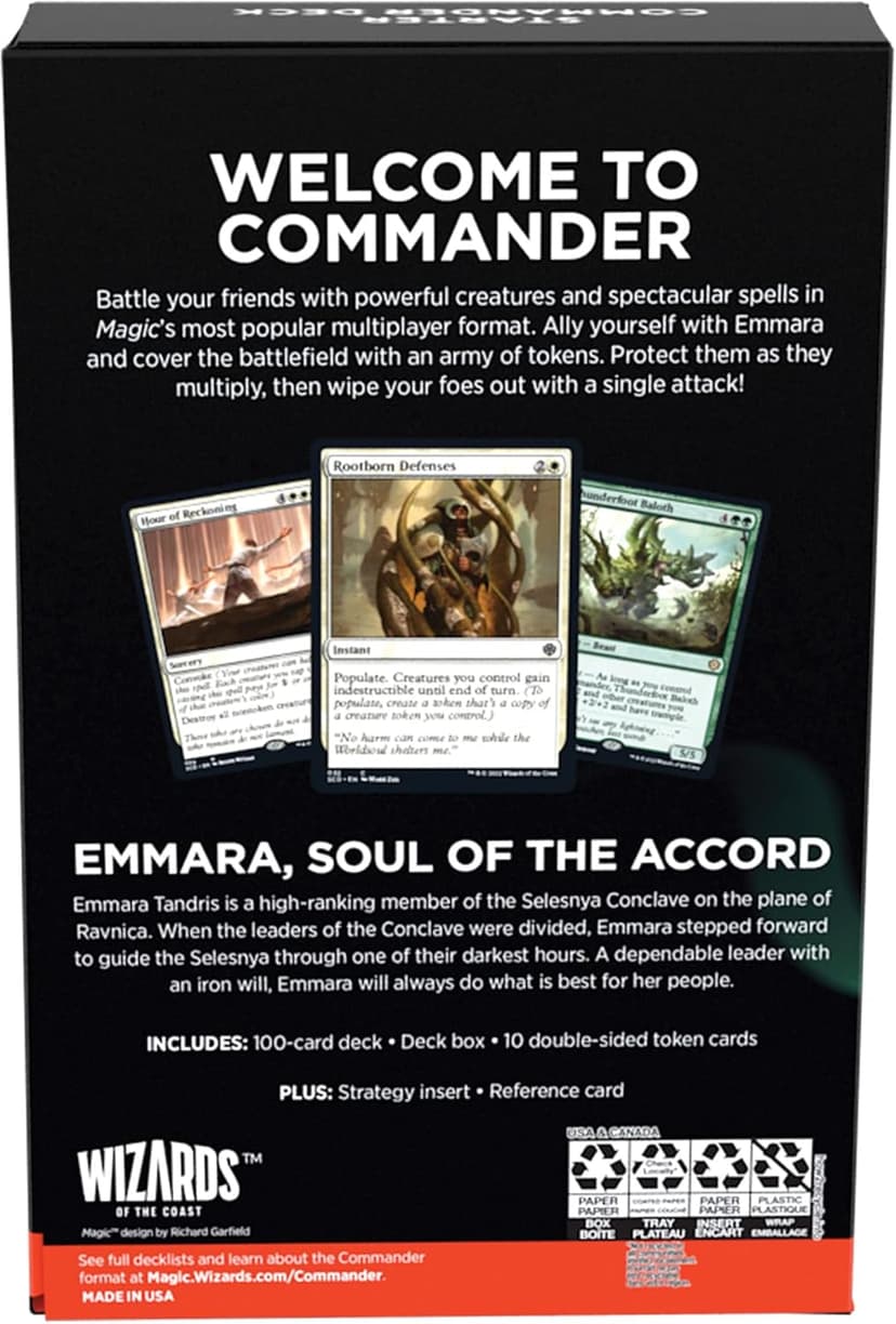Magic: The Gathering Starter Commander Deck - Token Triumph (Green-White) | Ready-to-Play Deck for Beginners and Fans | Ages 13+ | Collectible Card Games