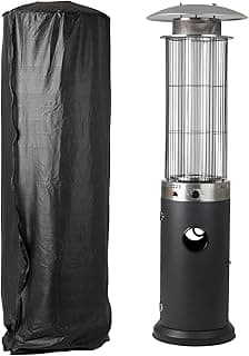Full-Length Outdoor Vinyl Cover for Spiral Flame LPG Patio Heaters with 21" Round Reflectors