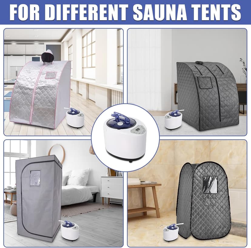 2.6L Sauna Steamer Machine, Portable Steam Generator Sauna Steamer with Remote Control, Sauna Steamer Pot for Home Shower Spa 1000w