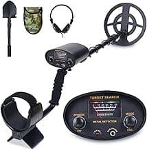Metal Detector for Adults & Kids - Adjustable Stem, High Accuracy & 10" Waterproof Coil. Disc/All Metal Modes for Coin & Gold Detection by Beginners
