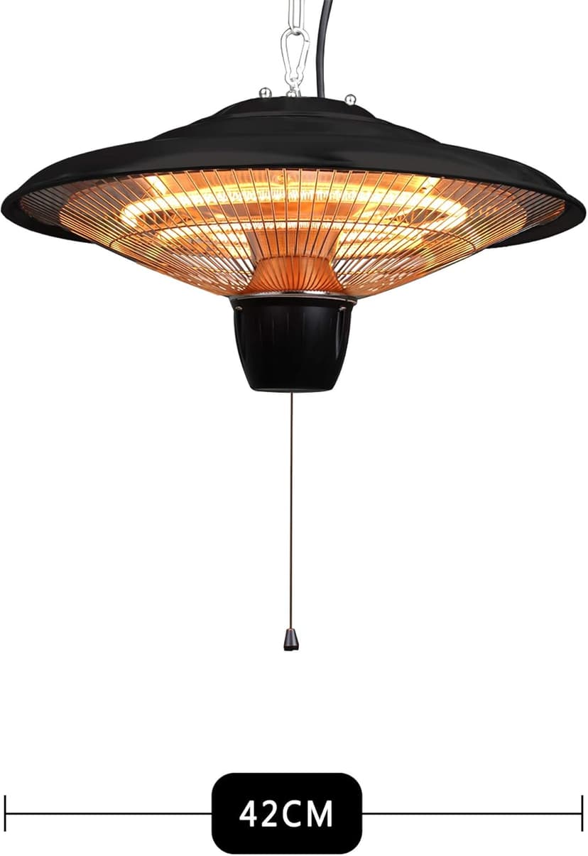 DONYER POWER 1500W Outdoor/Indoor Electric Patio Heater, Ceiling Mounted, Iron