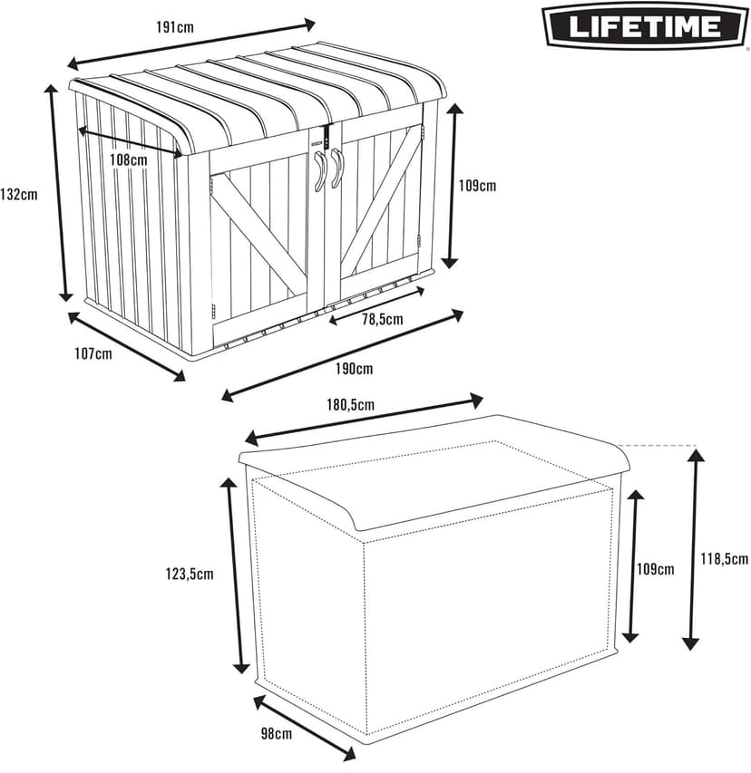 Lifetime 60170 Horizontal Storage Box
