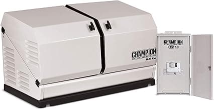 Champion Power Equipment 100177 8.5-kW Home Standby Generator with 50-Amp Outdoor-Rated Automatic Transfer Switch