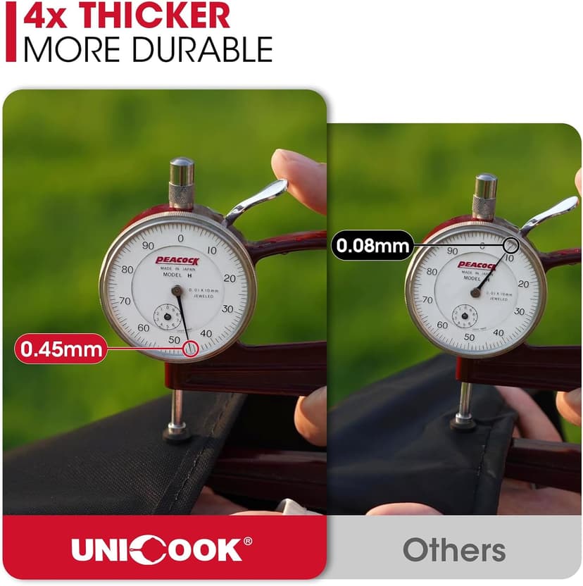 Unicook Grill Cover 55 Inch for Outdoor Grill, Heavy Duty, Waterproof, Fade Resistant, BBQ Cover with Handles/Straps/Air Vents, Compatible with Weber Charbroil Nexgrill Gas BBQs etc