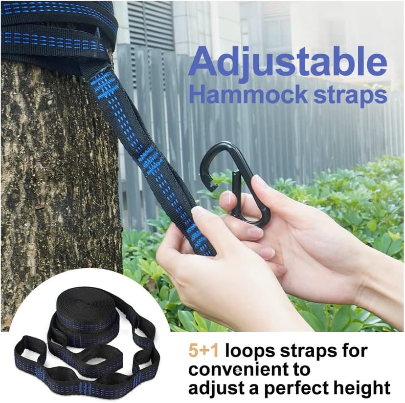 COVACURE Camping Hammock with Net - Lightweight Double Hammock 2 * 10ft Straps, Portable Hammocks, Camping Accessories for Outdoor, Hiking, Camping, Backpacking, Travel, Beach