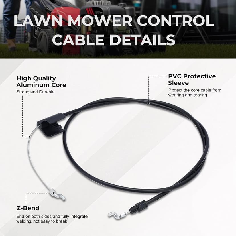 183281 532183281 Throttle Cable for Hus 7021P Craftsman 917 Poulan Roper Mower Parts Weed Eater Walk-Behind Craftsman Lawn Mower Engine Control Cable 198463 183281 532198463