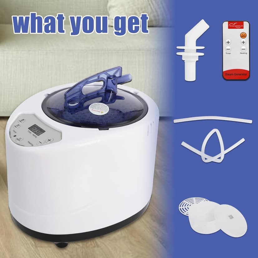 2.6L Sauna Steamer Machine, Portable Steam Generator Sauna Steamer with Remote Control, Sauna Steamer Pot for Home Shower Spa 1000w