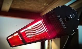Commercial SunWave 3000 Watt Infrared Patio Heater Tungsten Ultra Quartz Low Glare with Remote control and 3 power levels, 11,028 BTU Max output By Muskoka Lifestyle Products USA Black