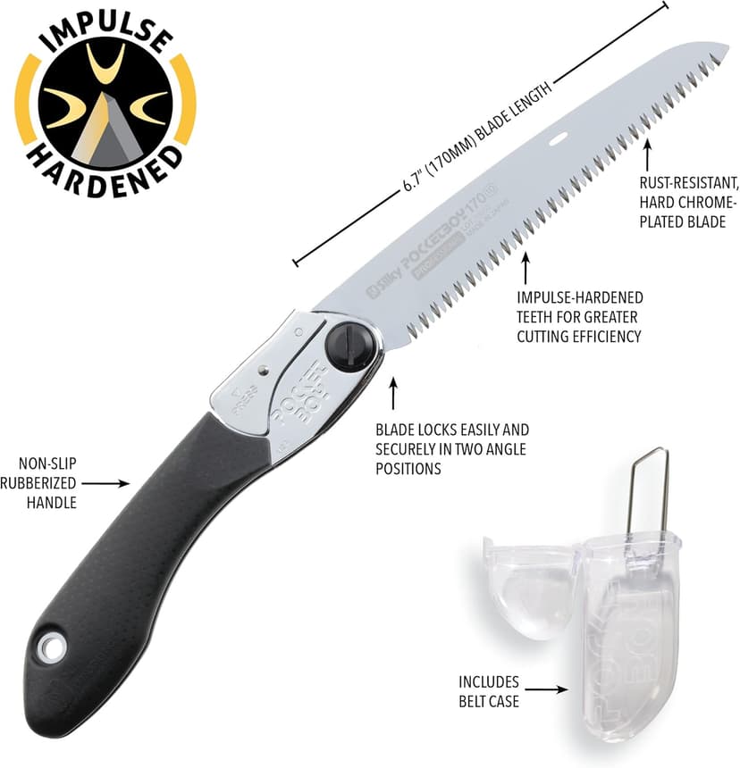 Silky Professional Series PocketBoy Folding Saw 170mm Medium Teeth (340-17)